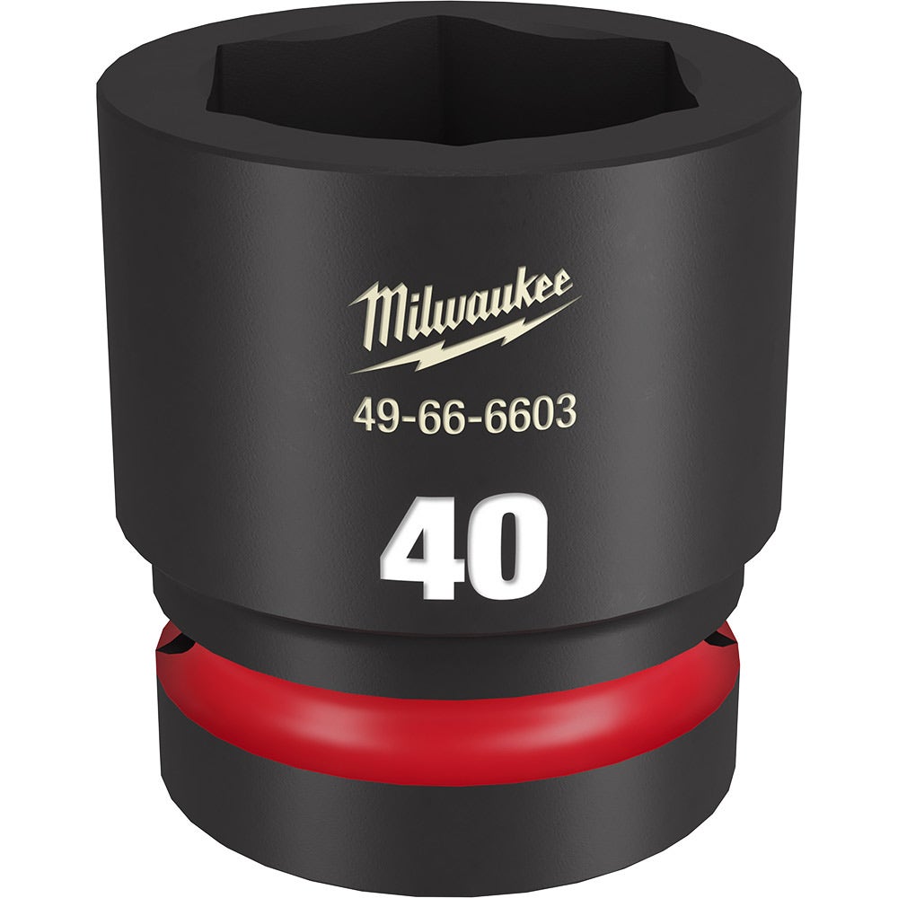 MILWAUKEE SHOCKWAVE 1inch Drive 40mm Standard 6 Point Impact Socket 49666603