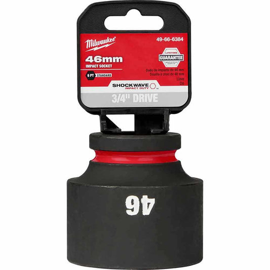 MILWAUKEE SHOCKWAVE 3 4inch Drive 46mm Standard 6 Point Impact Socket 49666384