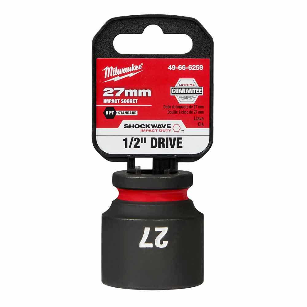 MILWAUKEE SHOCKWAVE 1 2 Drive 27mm Standard 6 Point Impact Socket 49666259