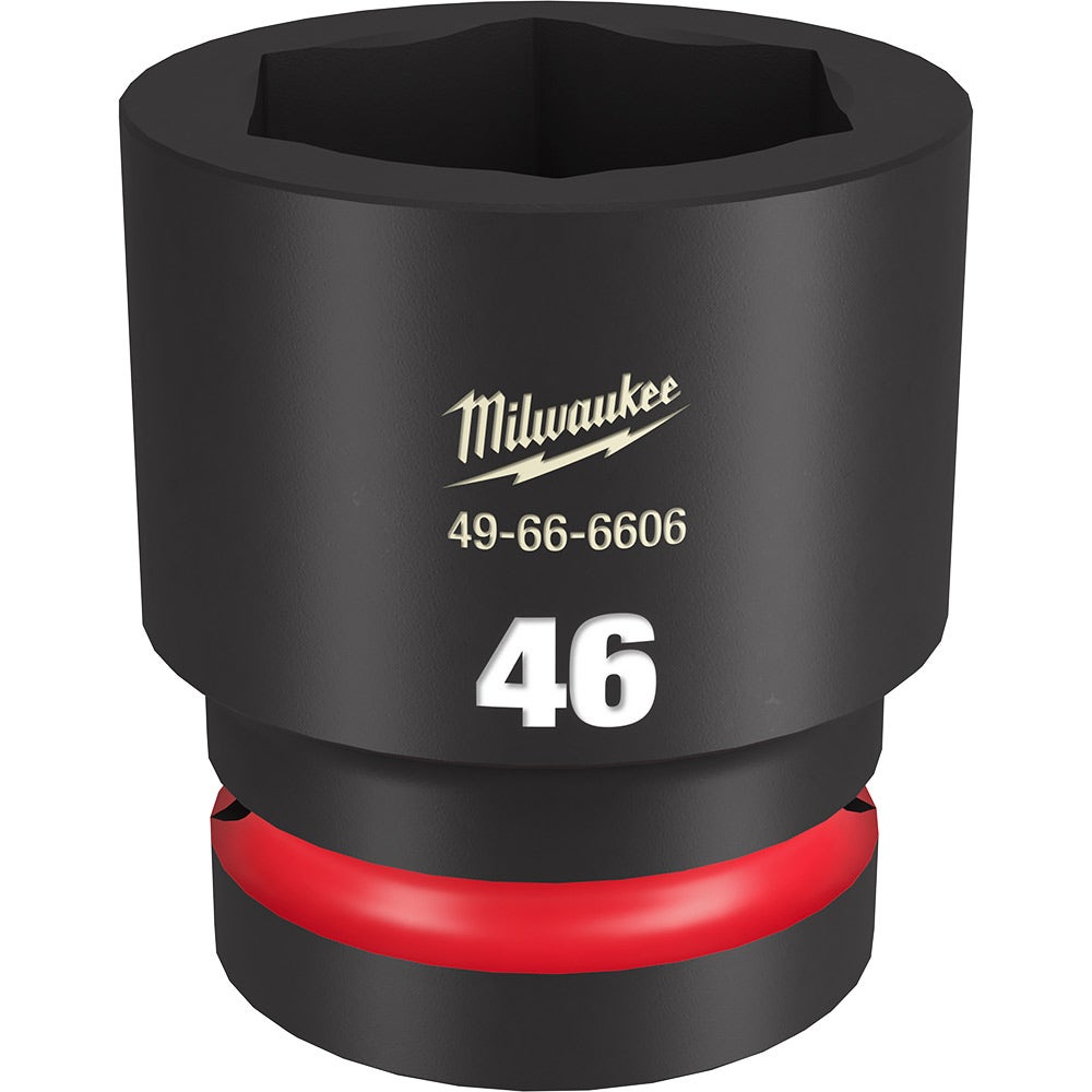MILWAUKEE SHOCKWAVE 1inch Drive 46mm Standard 6 Point Impact Socket 49666606