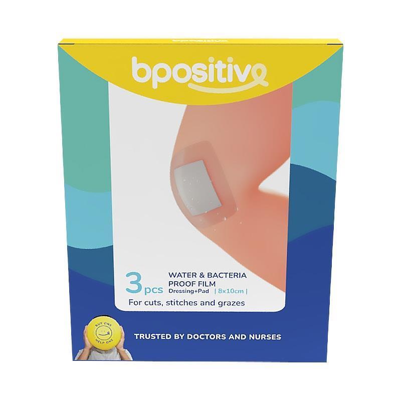 bpositive Water & Bacteria-Proof Dressing Pad 8x10cm 2Pack
