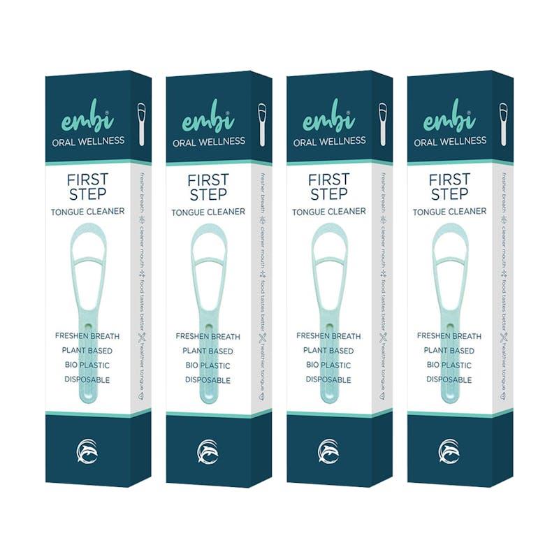 embi Oral Wellness First Step Disposable Tongue Scraper 4Pack