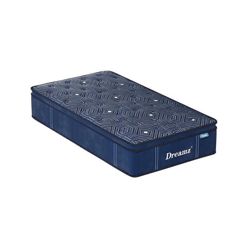 DreamZ Spring Mattress Bed Euro Top Pocket Spring Medium Firm Foam King Single Size