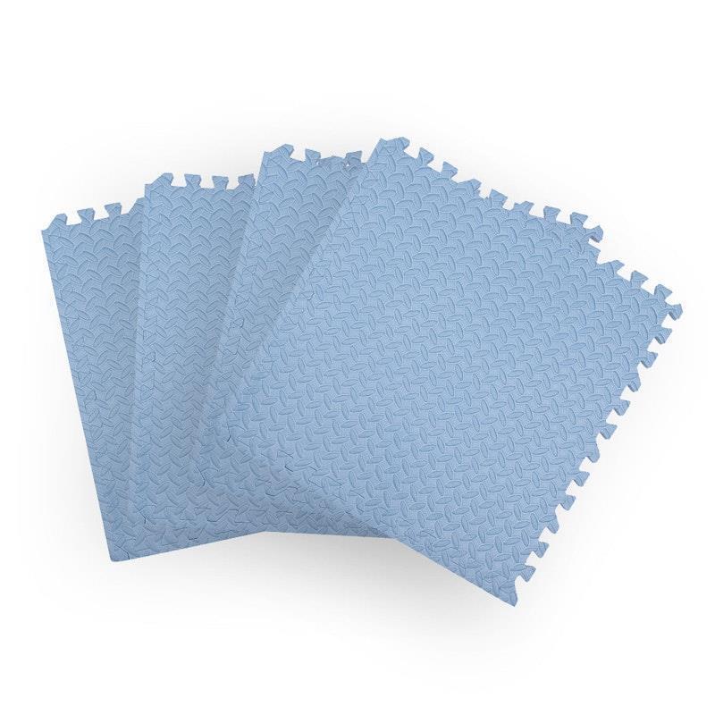 BoPeep EVA Foam Kids Play Mat Floor Baby Crawling Interlocking Waterproof Carpet Blue 4Pack