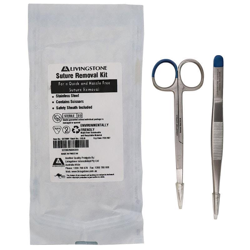 Livingstone Dressing Scissors and Tweezer Forceps Sterile Pack