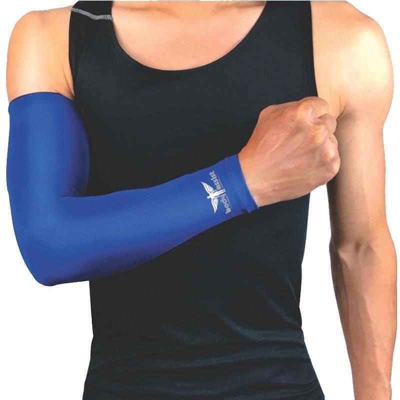 BodyAssist Compression Arm Sleeve Electric Blue MEDIUM (2 PACK) Bundle