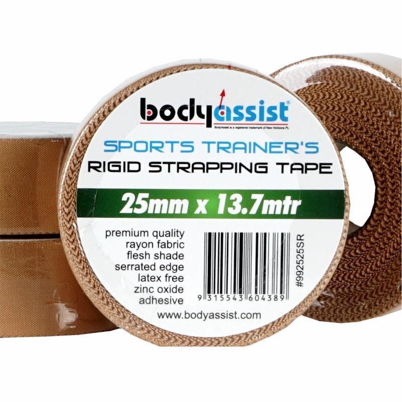 BodyAssist Rigid Strapping Tape - Feet 2.5cm x 13.7m x 6 Rolls Bundle