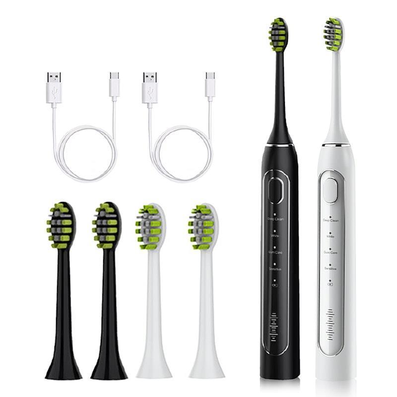 Eevee Electric Toothbrush 1xBlack & 1xWhite Twin Pack