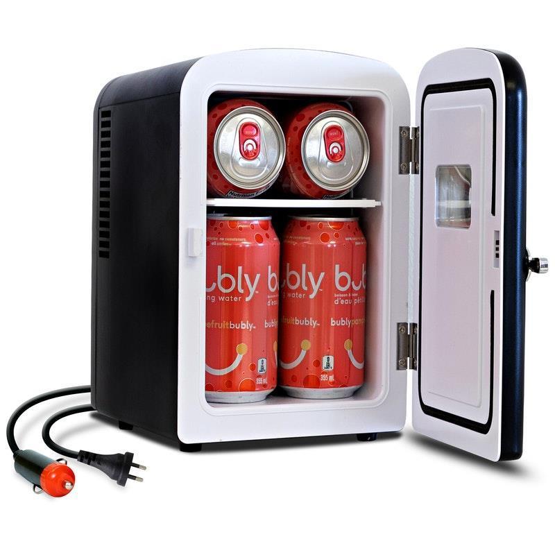 Koolatron Mini Fridge (6 Can Capacity) Black 4 Litre