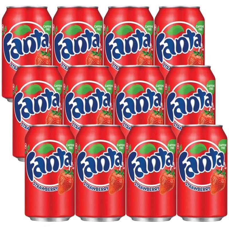 American Cans 355mL Fanta Strawberry 12Pack