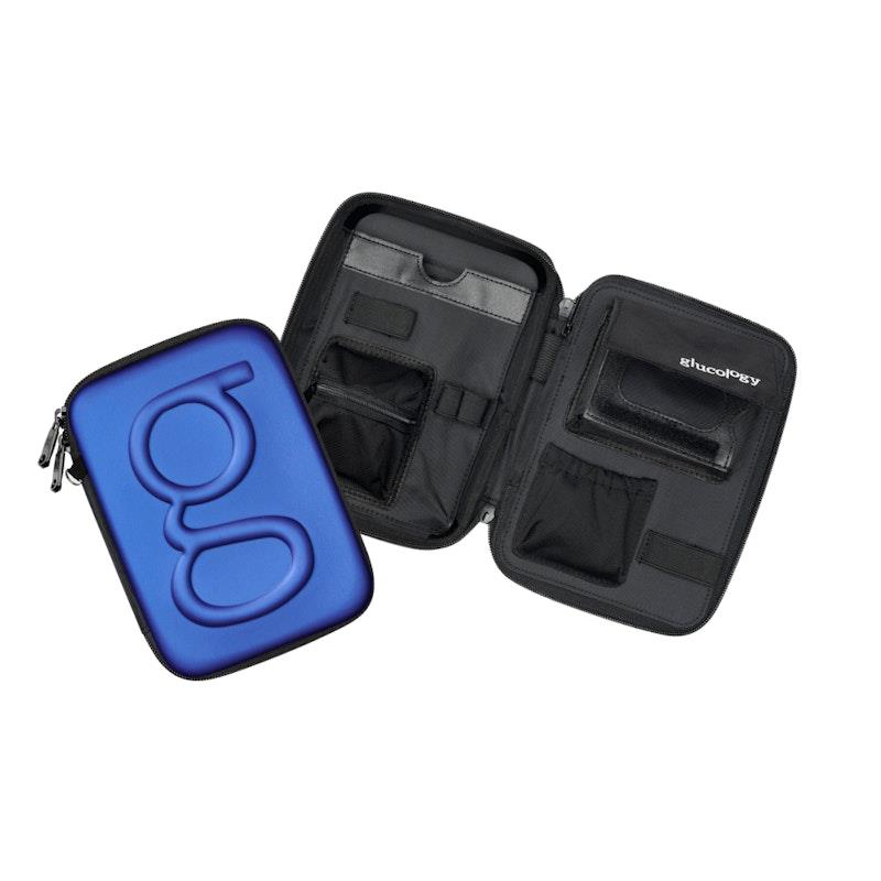 Glucology Travel Classic Case for Blood Glucose Monitors and Insulin Pens Blue