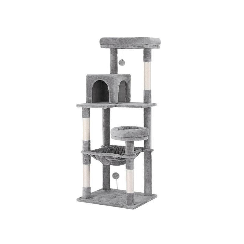 i.Pet Cat Tree Tower Scratching Post Trees Scratcher Condo House 143cm Grey