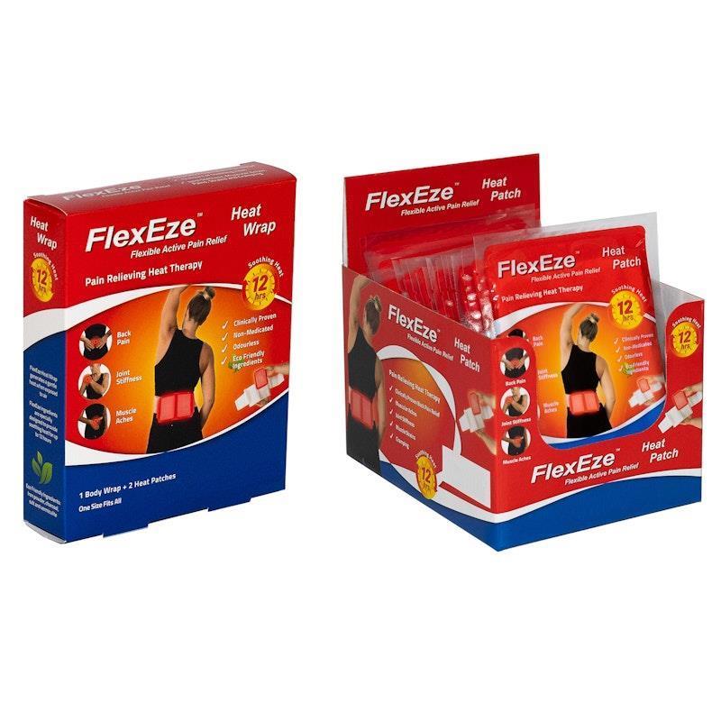 FlexEze Back Pain Heat Wrap 20 Pack Bundle