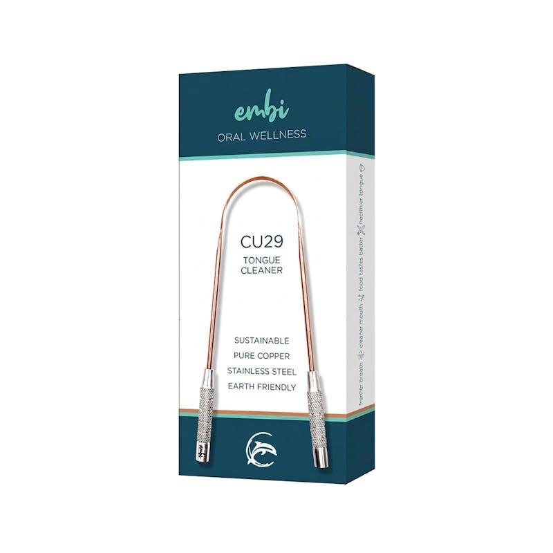 embi Oral Wellness CU29 Premium Copper Tongue Scraper 1pc