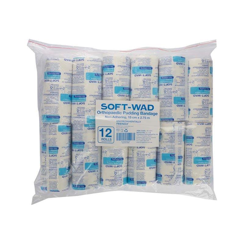SOFT-WAD Orthopaedic Undercast Padding Bandage 15cm x 2.75m 12 Pieces/Pack
