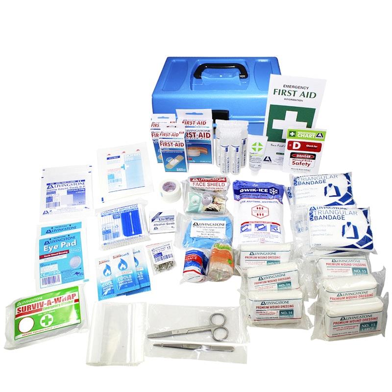 Livingstone General Purpose First Aid Kit In Medium Plastic Case Bundle