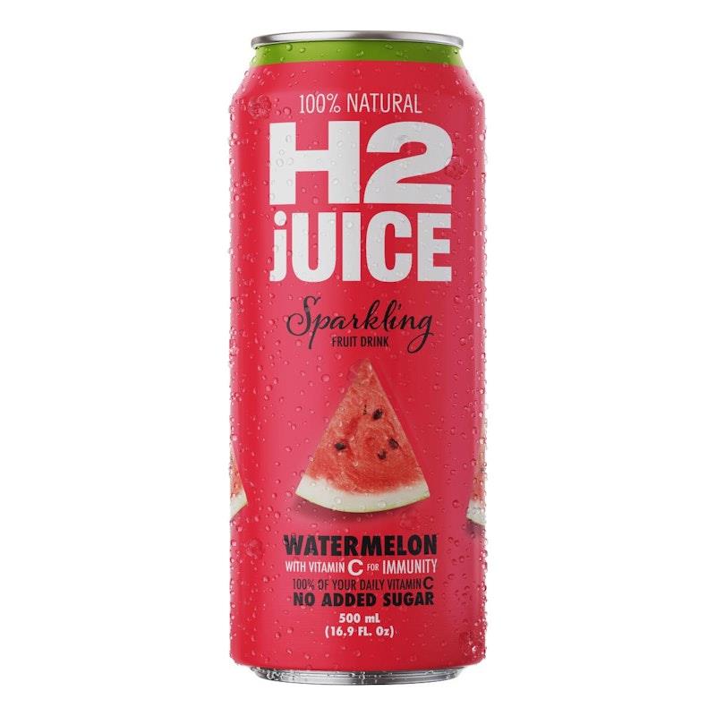 H2 Juice 500ml Sparkling Watermelon - 12 Pack of Natural Refreshment