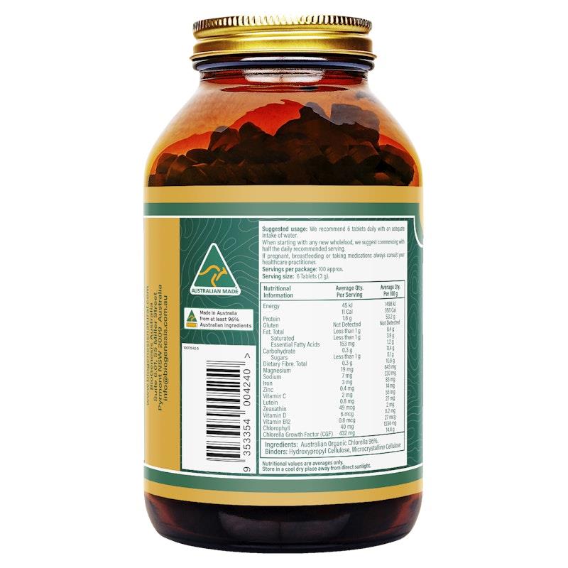 BioGenesis Australian Organic Chlorella 600 Tablets - Nutrient Powerhouse