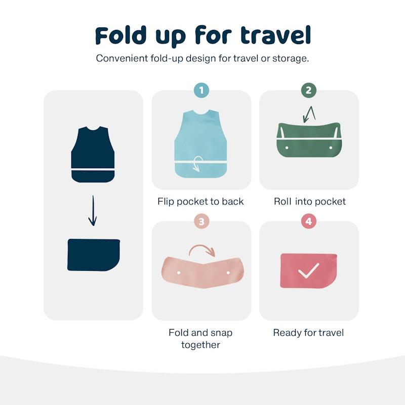 Tiny Twinkle - Mess-Proof Apron Bib 2 Pack - Taupe & Dandelion (6-24M)