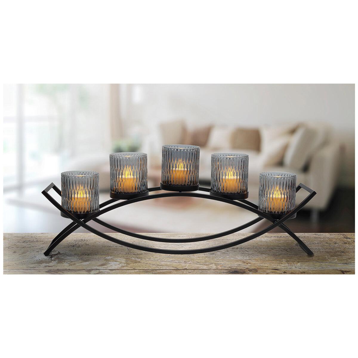 Mikasa Arched Candle Votive Amber