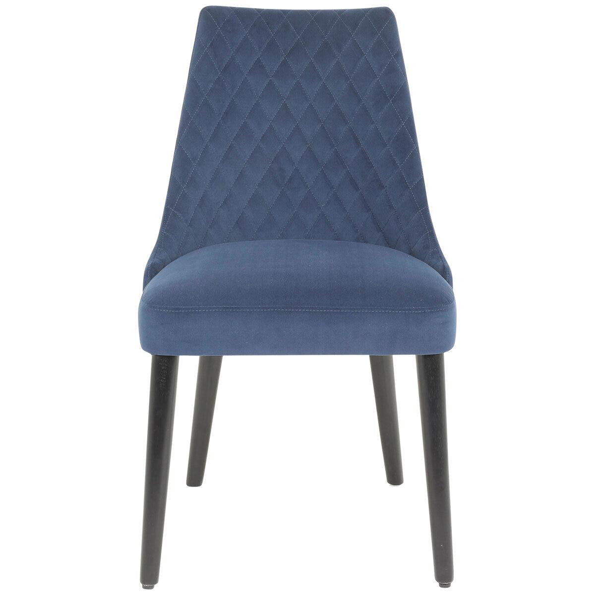 Moran Atlas Dining Chair 2 Pack Velvet Light Grey Fabric