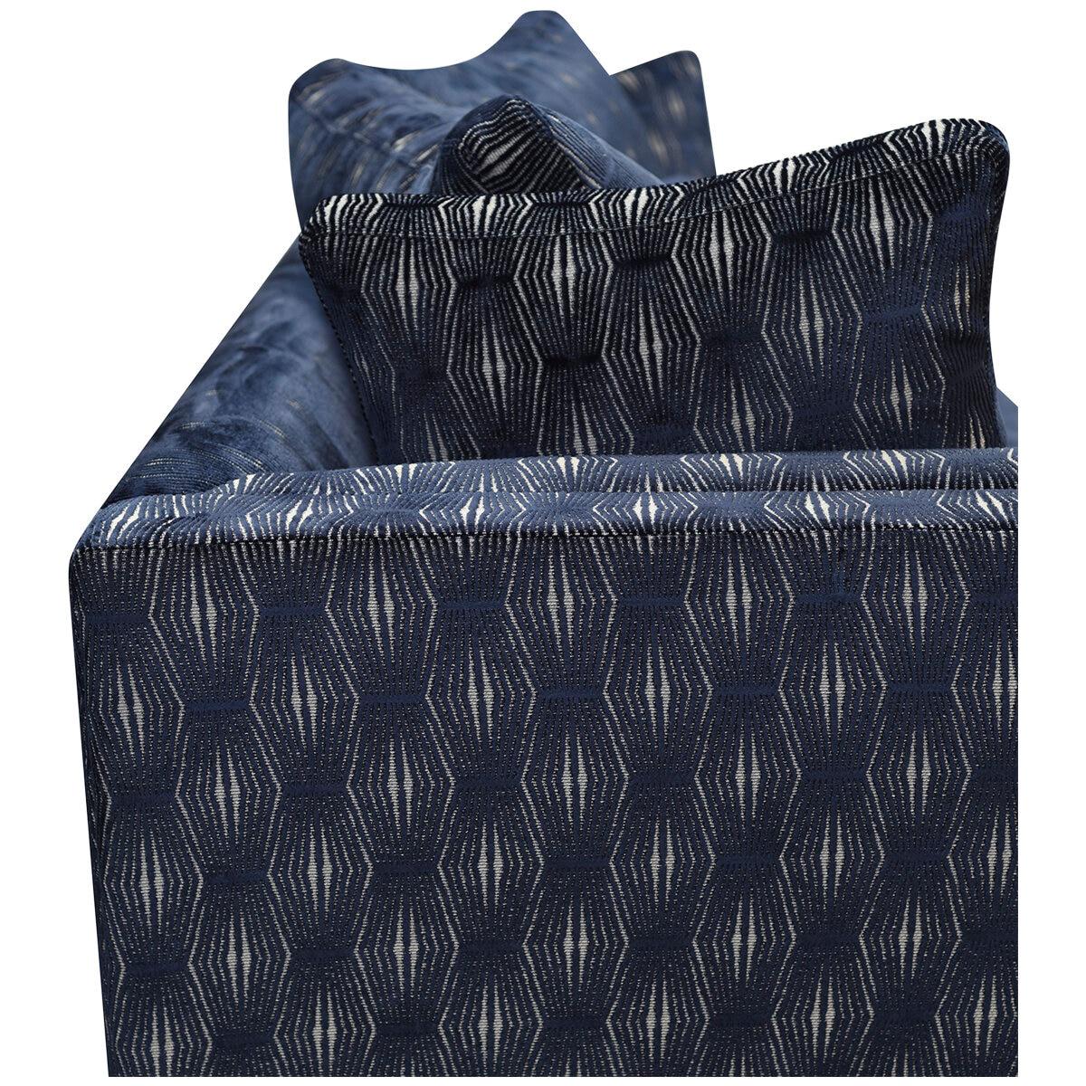 Moran Florence 3 Seater Warwick Fairmont Navy Fabric Sofa