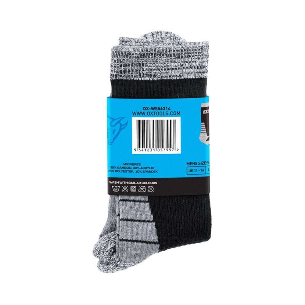 OX Bamboo Work Socks 3pk OX-W556314