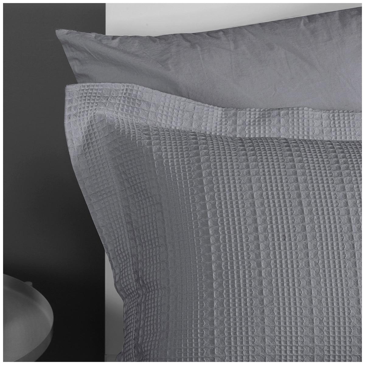 Onkaparinga Yarra Waffle King Bed Quilt Cover Set Grey