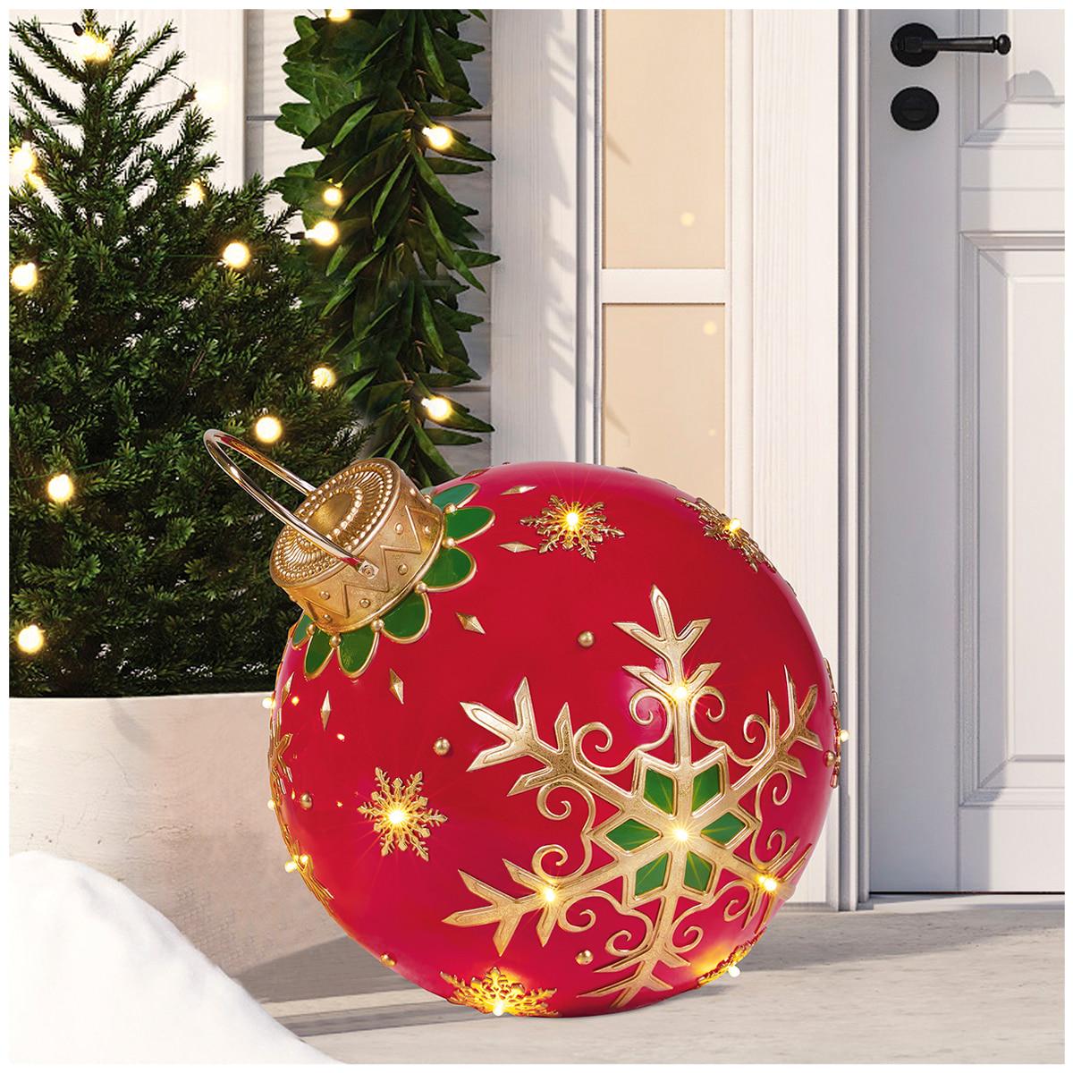 Oversized Christmas Ornament with LED Lights Snowflake
