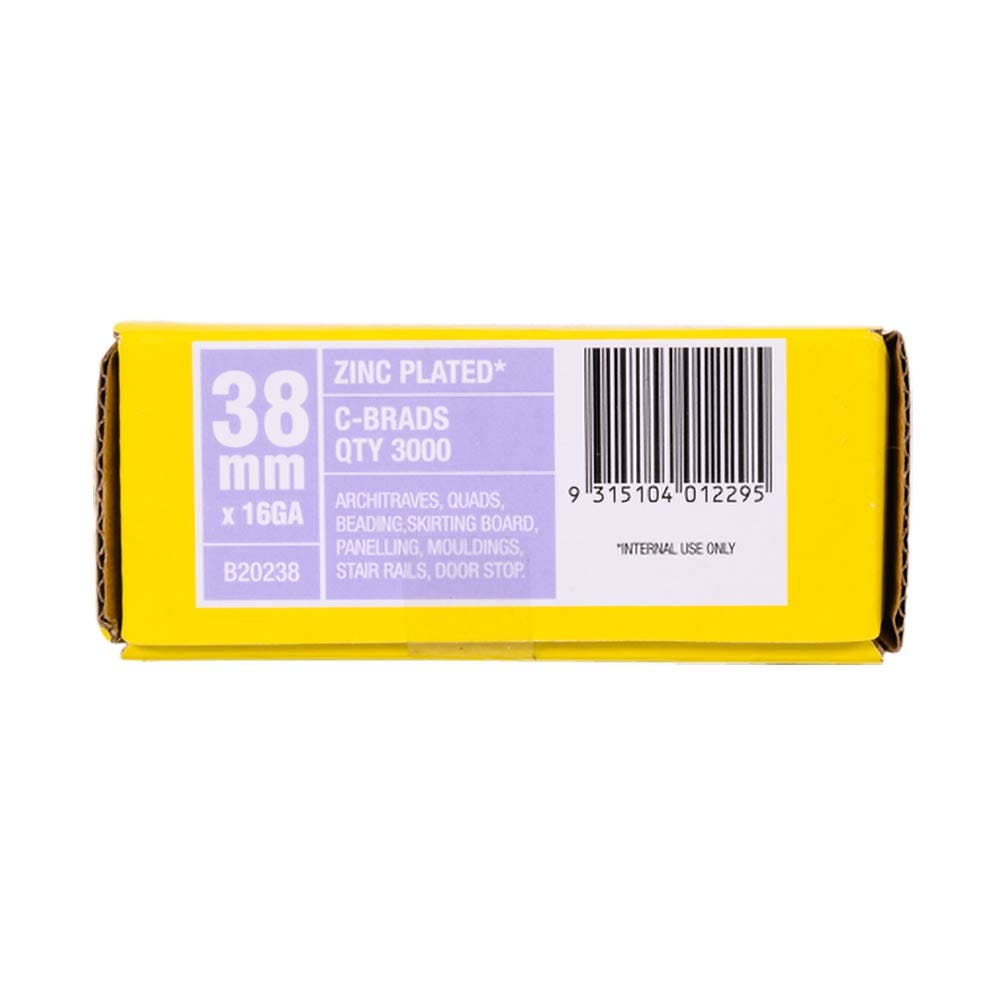 PASLODE 38mm C Series Brads 3000 Pack B20238