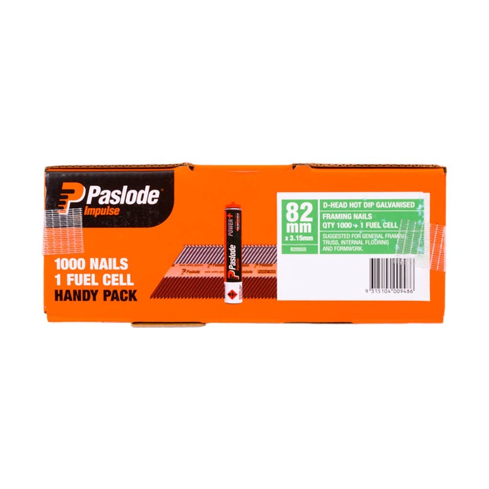 PASLODE 82mm Impulse Nails 1000 Pack B20555