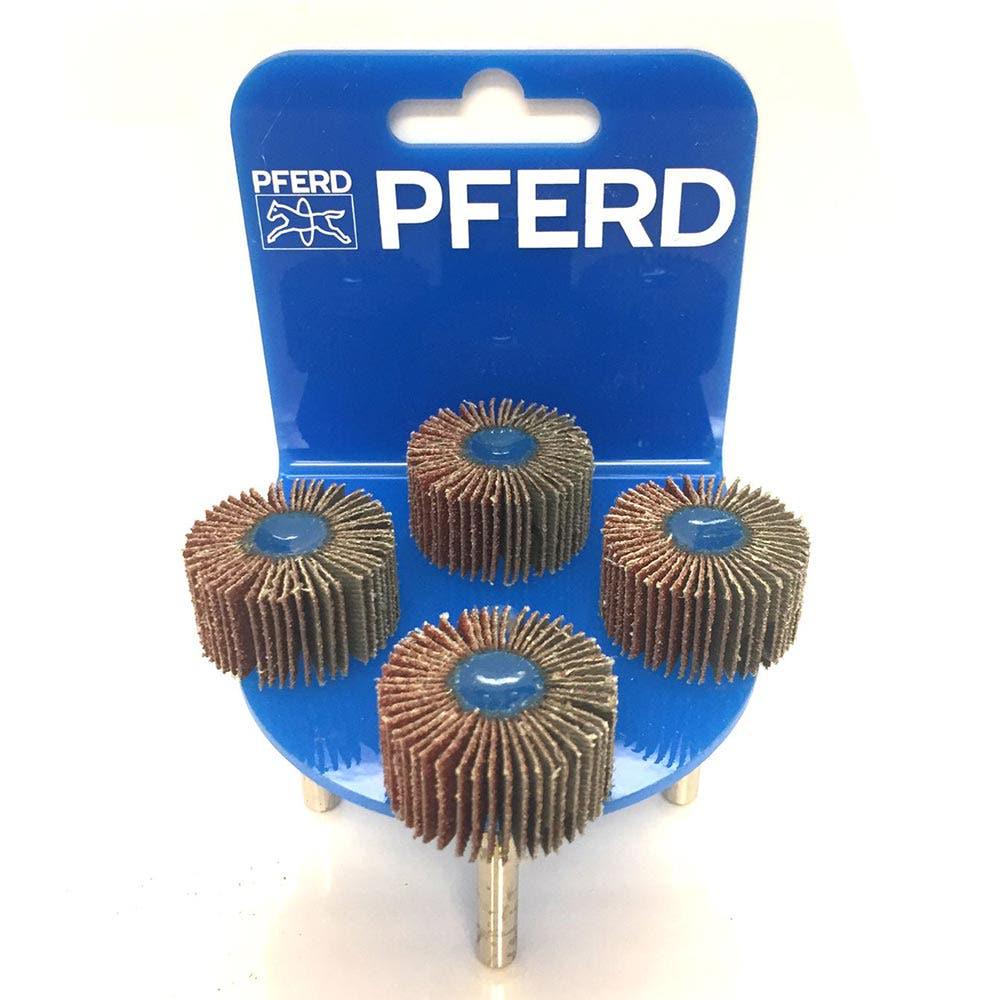 PFERD 30 x 15mm 80-Grit Mounted Flap Wheel - 4 Piece