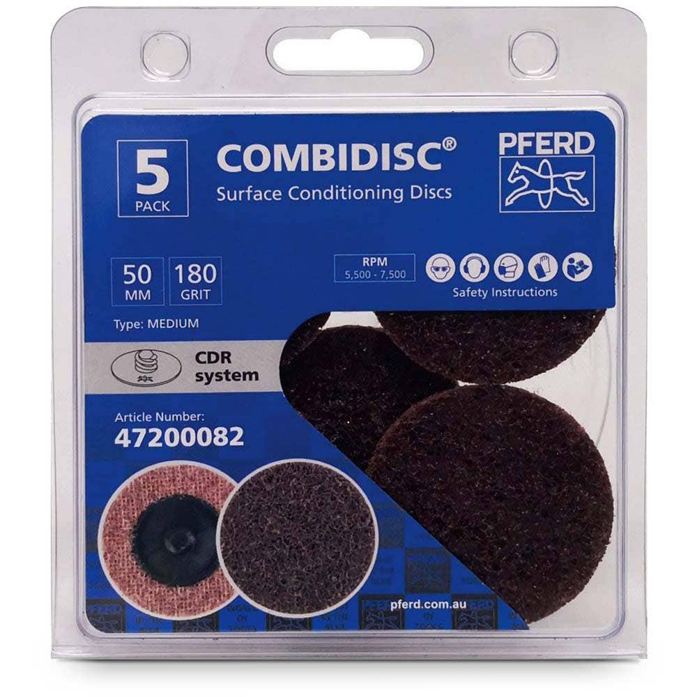 PFERD 50mm Medium Quick-Change Surface Conditioning Disc - COMBIDISC - 5 Piece
