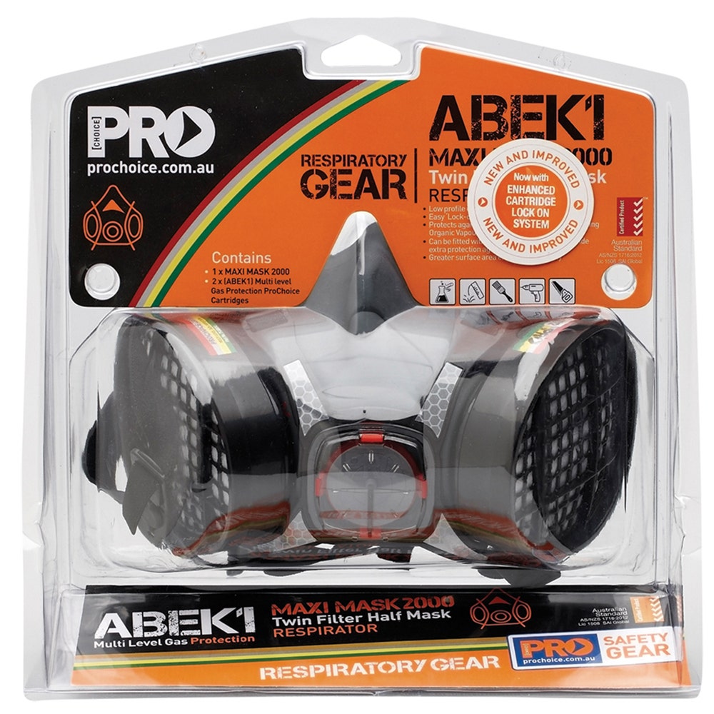 PROCHOICE Filtered Half Mask Chemical Respirator Kit HMABEK1