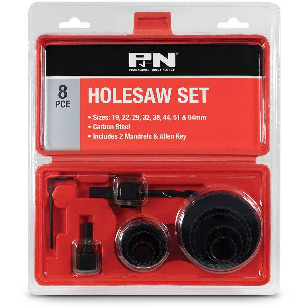 P&N 19-64mm HCS Holesaw Set for Wood and Plastic - 8 Piece