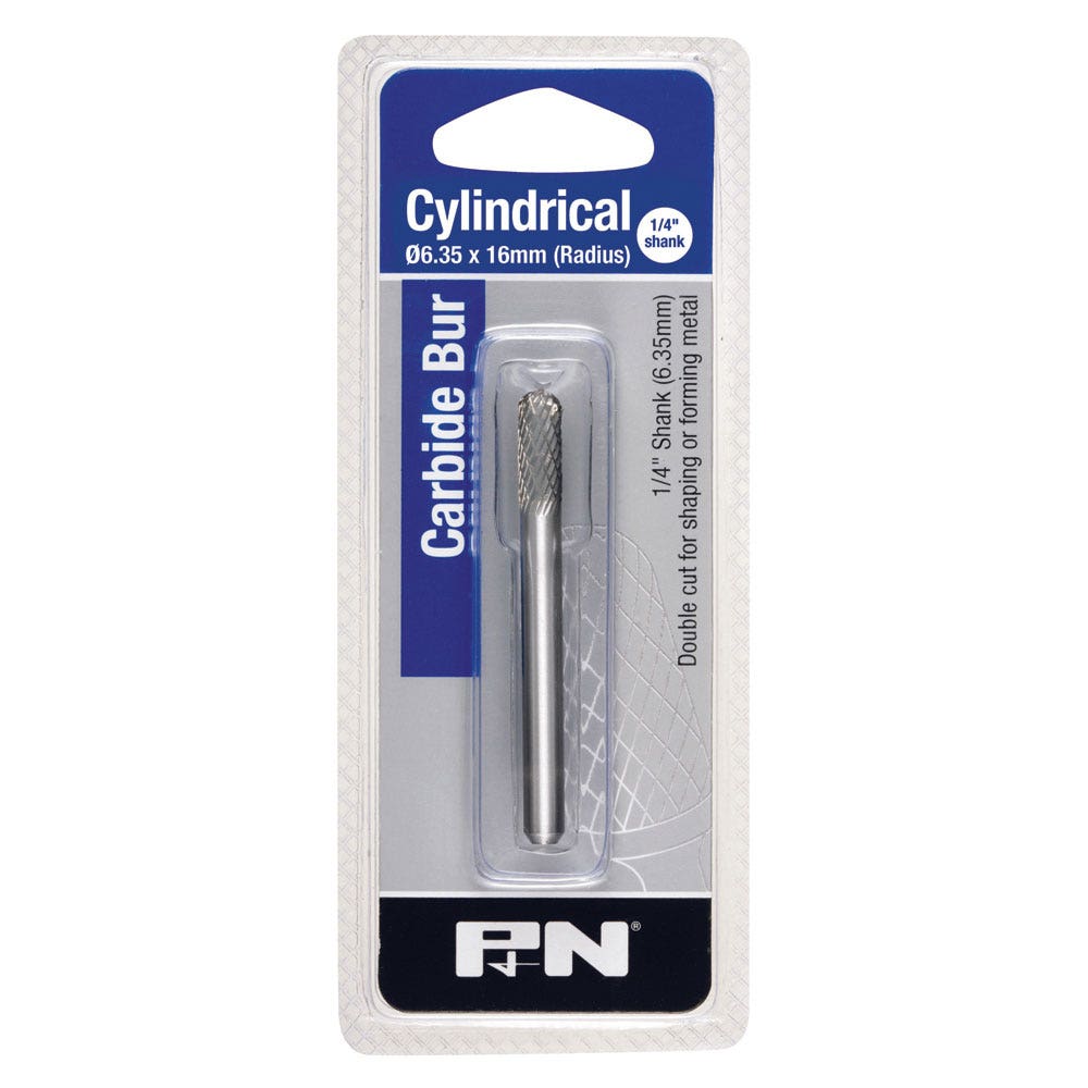 P&N 6 x 16mm Cylindrical Radius Carbide Burr