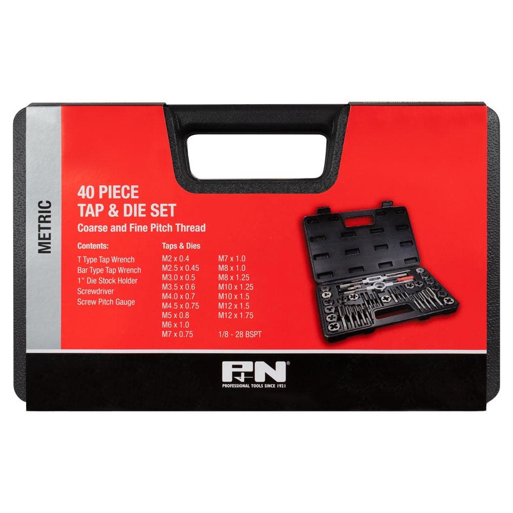 P&N Metric Carbon Tap and Die Set - 40 Piece 166044650
