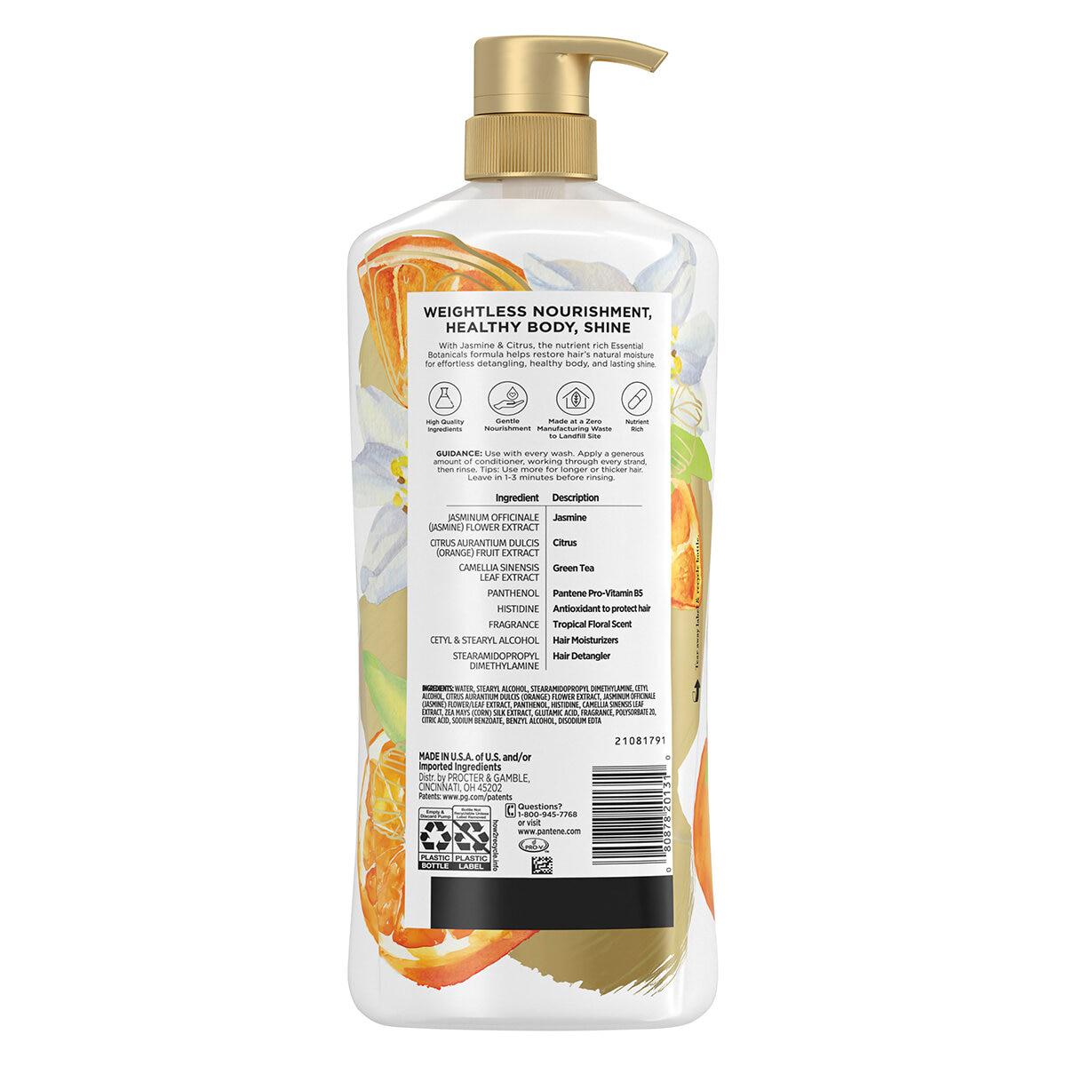 Pantene Essential Botanicals Jasmine And Citrus Conditioner 1.13L