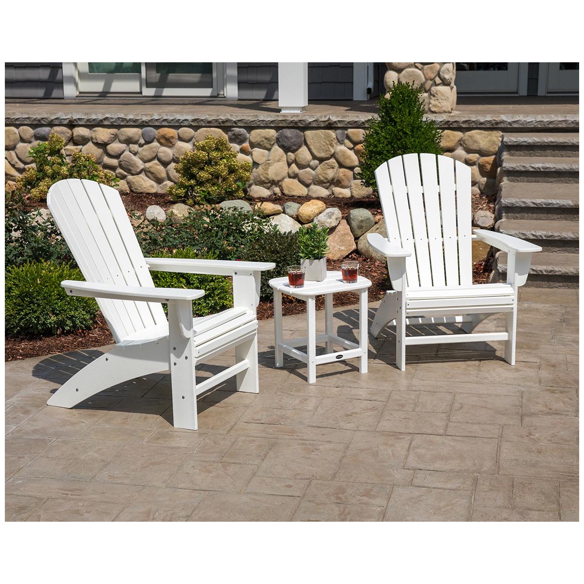 Polywood Portside Shellback Adirondack Seating 3 Piece Set