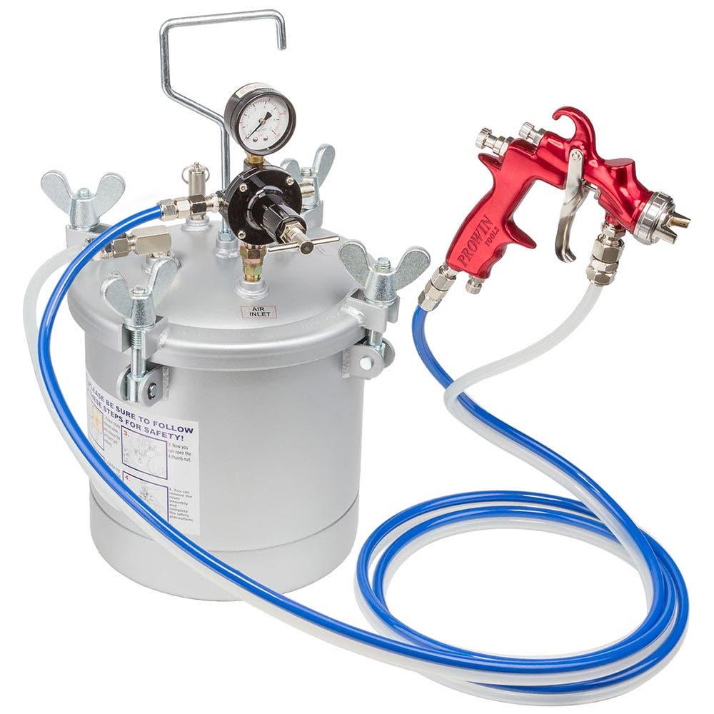 Prowin 1.8mm 10L Pressure Feed Spray Gun System PW10LTRK18