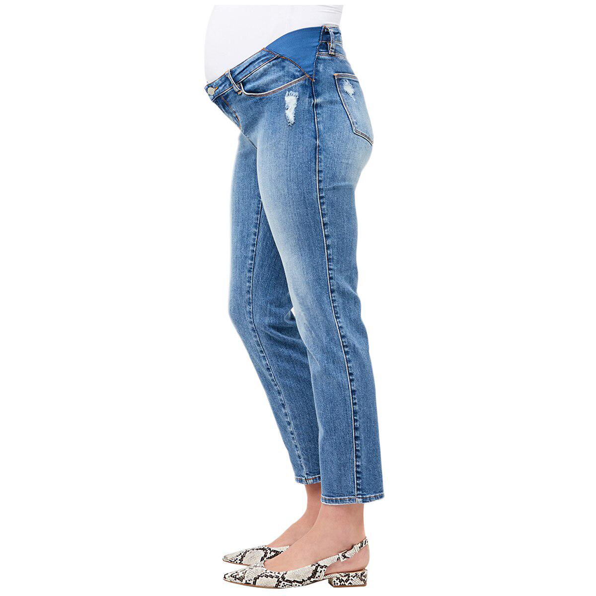 Ripe Maternity Women's Dylan Distressed Jeans Blue