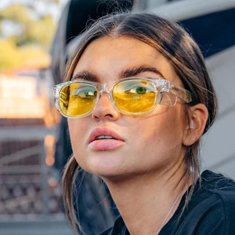 SAFESTYLE Classics Clear Frame Yellow UV400 Lens Safety Glasses CCY100