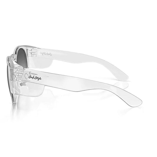 SAFESTYLE Cruisers Clear Frame Polarised UV400 Lens Safety Glasses CRCP100