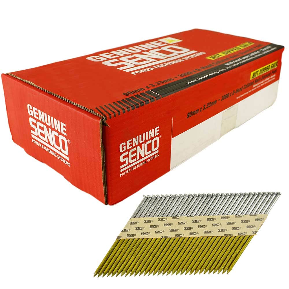SENCO 34 degrees Hot Dipped Galvanised Framing Nails - 90mm Box of 3000 KC29ASB
