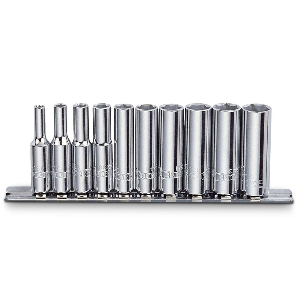SIDCHROME 1 4inchSD Met 10Pce Deep Socket Set SCMT12230