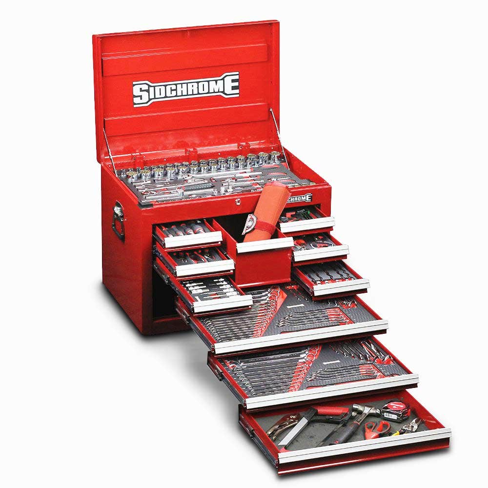 SIDCHROME 309pce Metric and AF 10 Drawer Tool Chest Kit SCMT10128