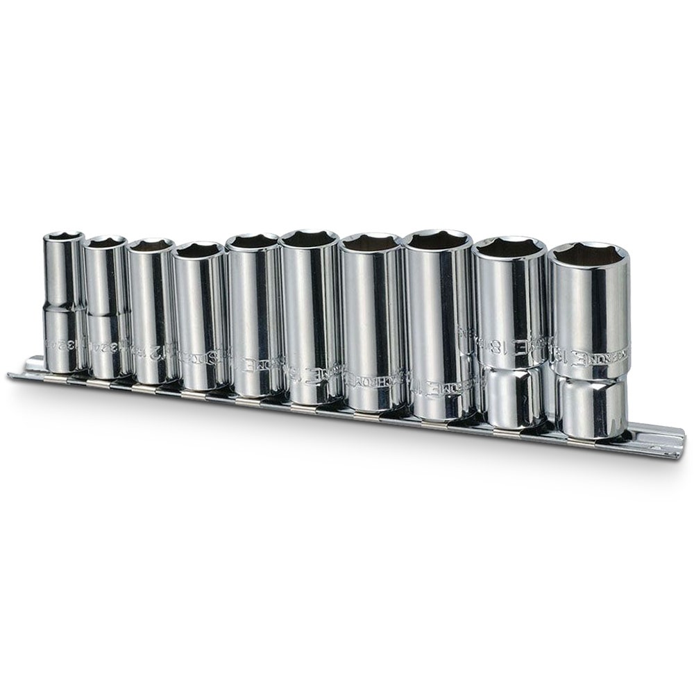 SIDCHROME 3 8inch 10-19mm SD Metric Deep Socket Set 10pc SCMT13235