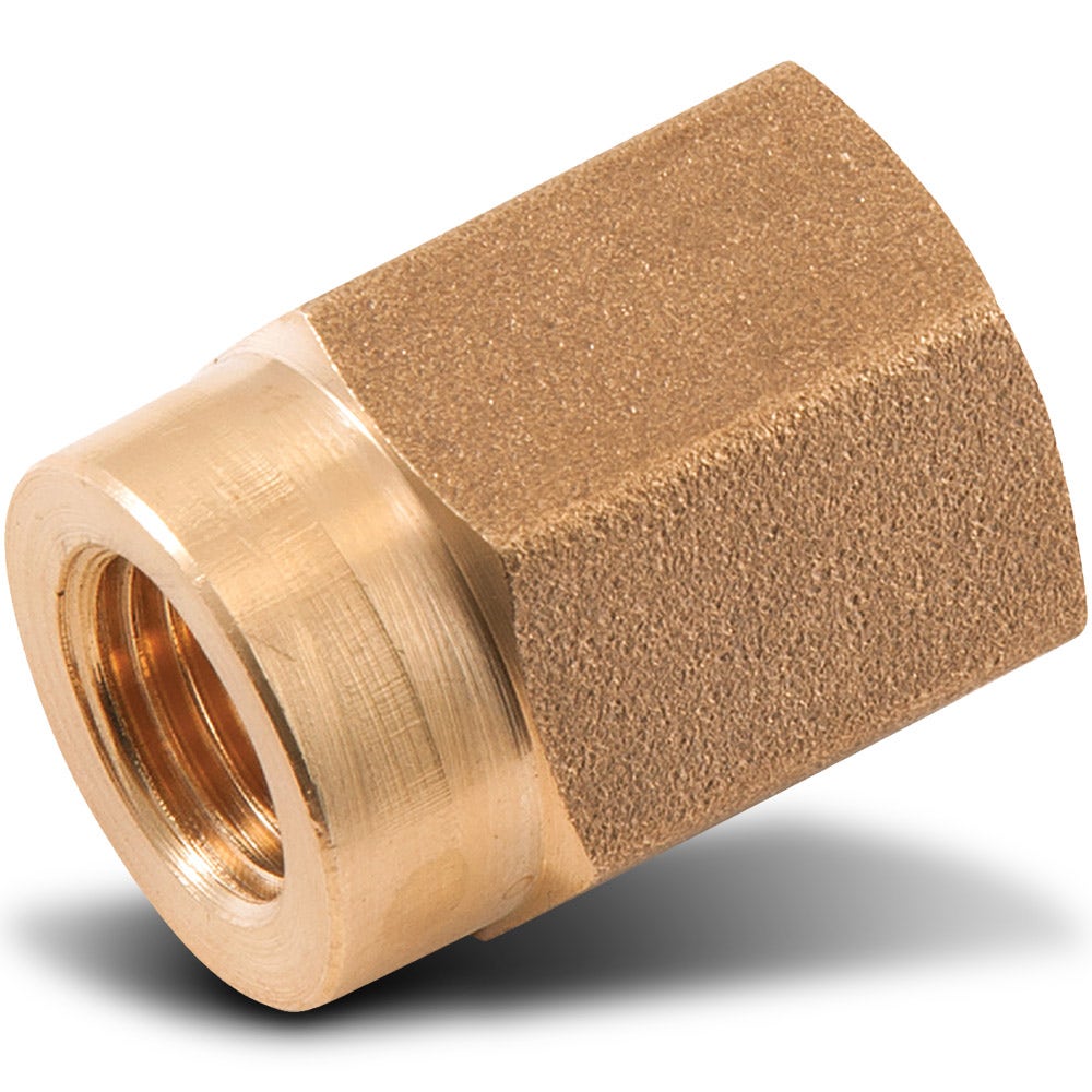 SONSBEEK Brass Hex Reducing Socket 1 4inch -1 8inch Bsp F-F 2Pk Brass