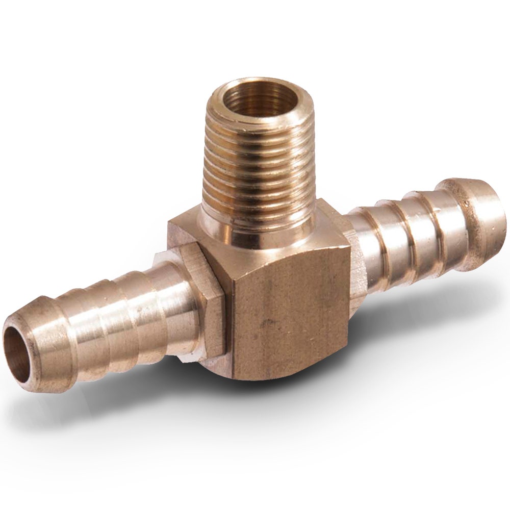 SONSBEEK Brass Tee 3 8inch Hose Barb - 3 8inch Bsp Male
