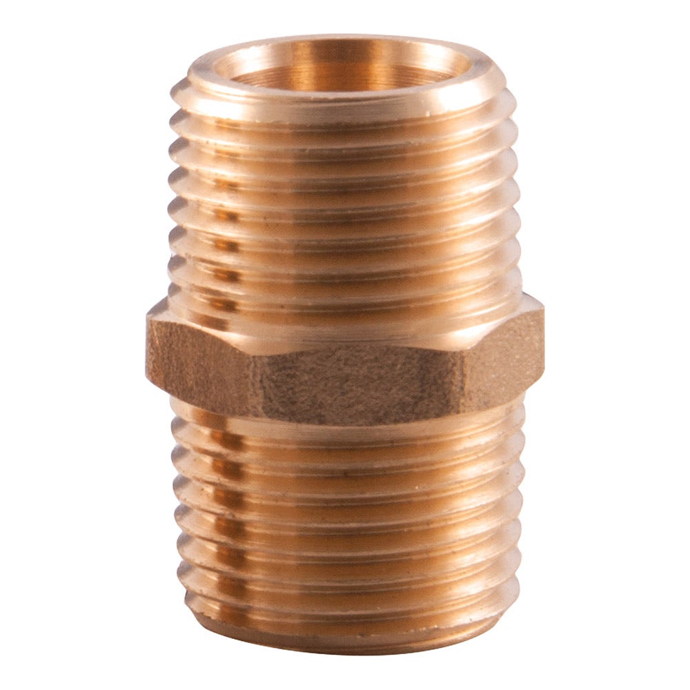 SONSBEEK NIPPLE 1 2inch -1 2inch BSP M-M HEX, BRASS